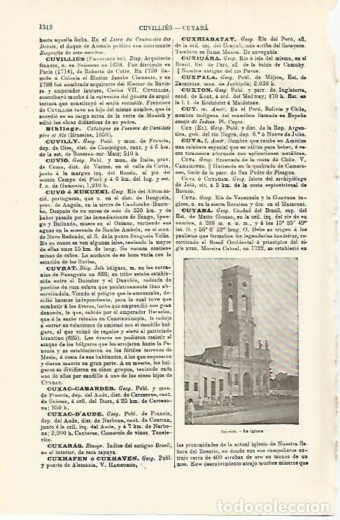Otros art&iacute;culos de coleccionismo en papel: LAMINA ESPASA 29885: Iglesia de Cuyaba Brasil - Varios