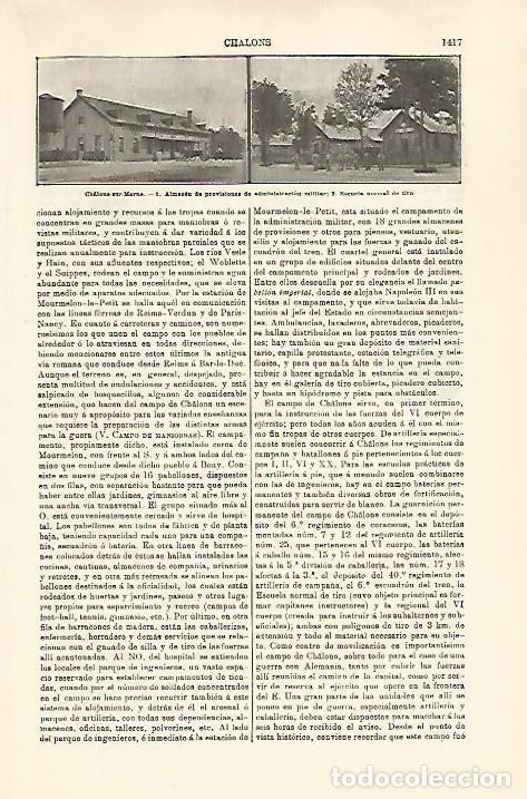 Otros art&iacute;culos de coleccionismo en papel: LAMINA ESPASA 29903: Almacen militar en Chalos sur Marne Francia - Varios