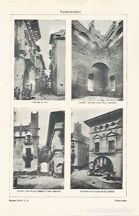Paper Collecting Others: LAMINA ESPASA 29990: Vistas de Valderrobres Teruel - Varios