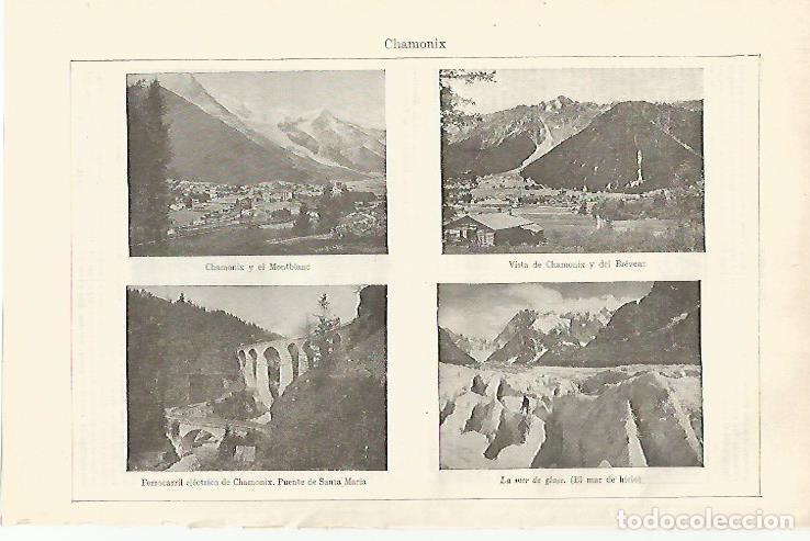 Otros art&iacute;culos de coleccionismo en papel: LAMINA ESPASA 29913: Vistas de Chamonix Francia - Varios