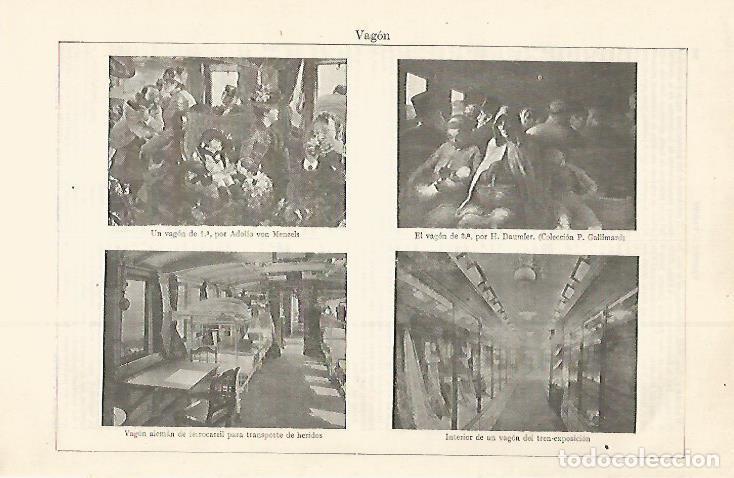 Otros art&iacute;culos de coleccionismo en papel: LAMINA ESPASA 29971: Tipos de vagon - Varios