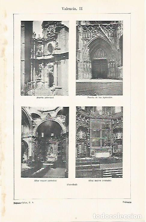 Otros art&iacute;culos de coleccionismo en papel: LAMINA ESPASA 30031: Catedral de Valencia - Varios