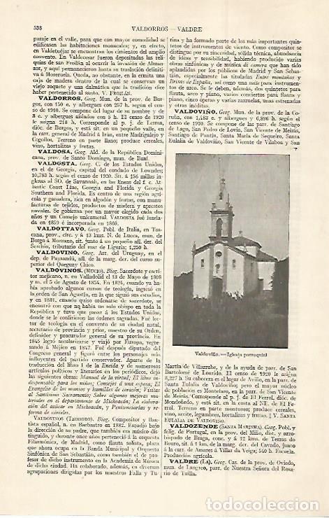 Otros art&iacute;culos de coleccionismo en papel: LAMINA ESPASA 30002: Iglesia de Valdovi&ntilde;o A Coru&ntilde;a - Varios