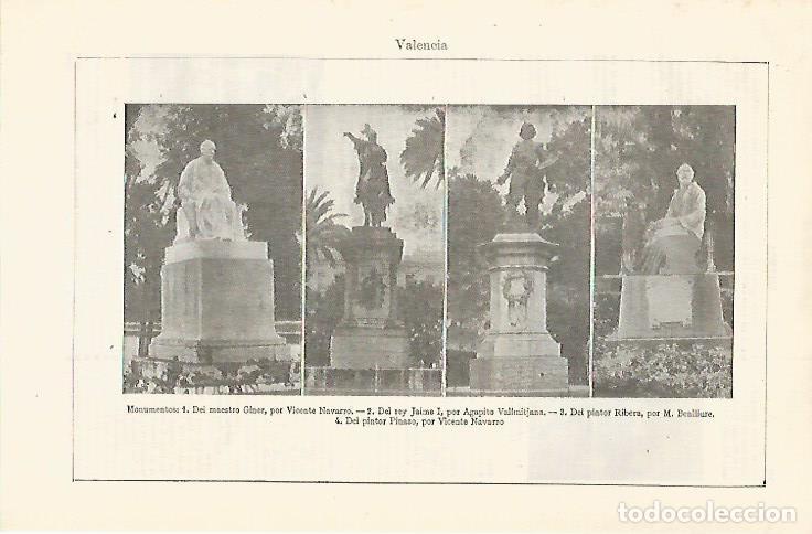 Otros art&iacute;culos de coleccionismo en papel: LAMINA ESPASA 30018: Monumentos en Valencia - Varios
