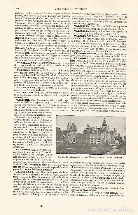 Otros art&iacute;culos de coleccionismo en papel: LAMINA ESPASA 30053: Castillo de Valmirande Francia - Varios