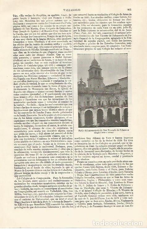 Otros art&iacute;culos de coleccionismo en papel: LAMINA ESPASA 30093: Monasterio de San Rosendo de Celanova Valladolid - Varios
