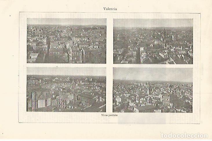 Otros art&iacute;culos de coleccionismo en papel: LAMINA ESPASA 30014: Vistas parciales de Valencia - Varios