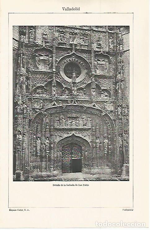 Otros art&iacute;culos de coleccionismo en papel: LAMINA ESPASA 30104: Fachada de San Pablo en Valladolid - Varios