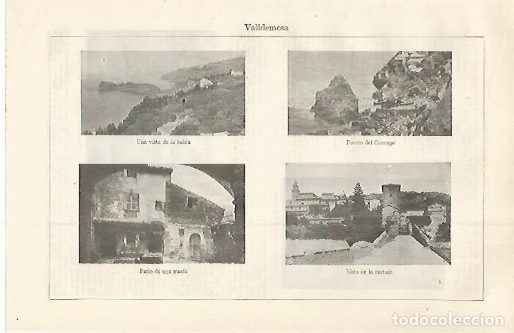 Otros art&iacute;culos de coleccionismo en papel: LAMINA ESPASA 30109: Vistas de Valldemosa Mallorca - Varios