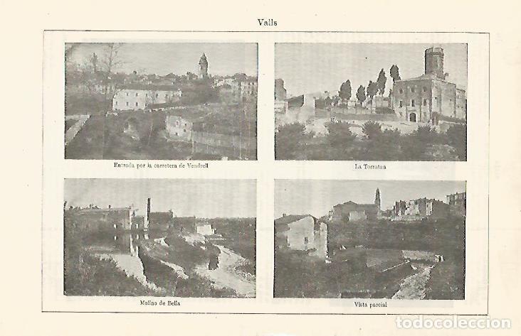 Otros art&iacute;culos de coleccionismo en papel: LAMINA ESPASA 30135: Vistas de Valls Tarragona - Varios