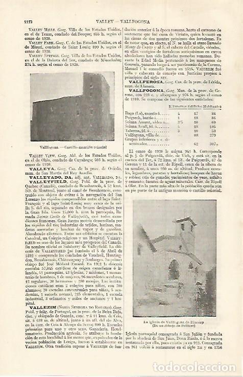Otros art&iacute;culos de coleccionismo en papel: LAMINA ESPASA 30122: Castillo de Vallfogona Girona - Varios