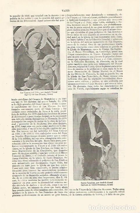Otros art&iacute;culos de coleccionismo en papel: LAMINA ESPASA 30165: La Virgen y el Ni&ntilde;o por A. Vanni - Varios