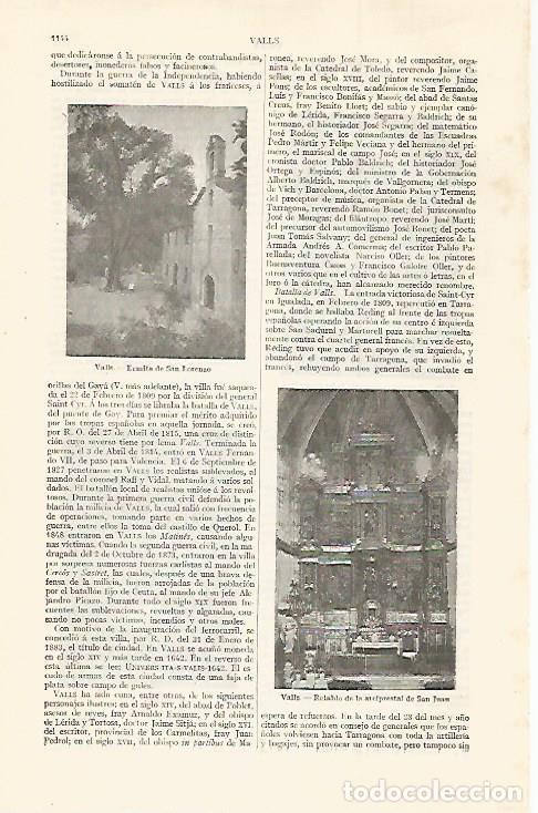 Otros art&iacute;culos de coleccionismo en papel: LAMINA ESPASA 30137: Ermita de San Lorenzo en Valls Tarragona - Varios