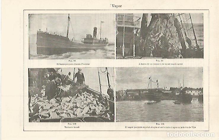 Otros art&iacute;culos de coleccionismo en papel: LAMINA ESPASA 30180: Barcos pesqueros de vapor - Varios