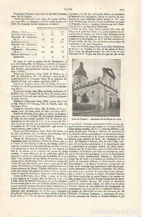 Otros art&iacute;culos de coleccionismo en papel: LAMINA ESPASA 30114: Santuario de la Virgen del Arco en Valle di Pompei - Varios