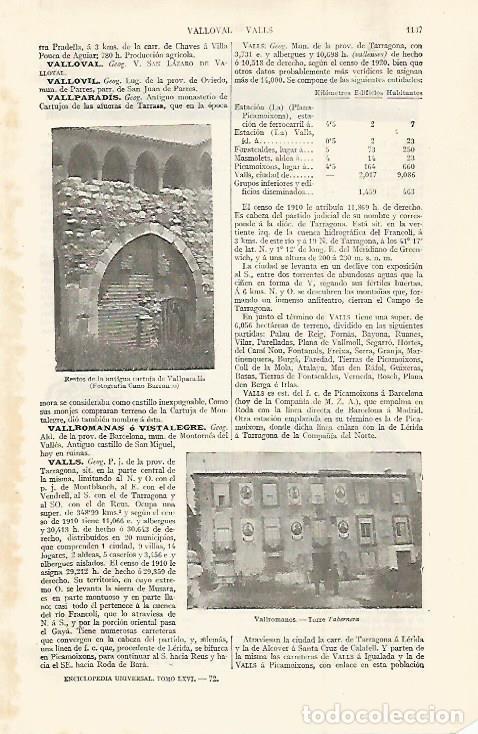 Otros art&iacute;culos de coleccionismo en papel: LAMINA ESPASA 30134: Ruinas de la Cartuja de Vallparadis Barcelona - Varios