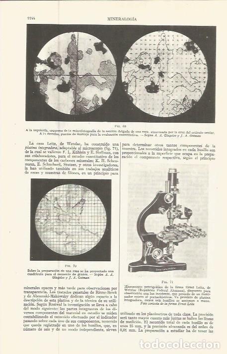 Otros art&iacute;culos de coleccionismo en papel: LAMINA ESPASA 36618: Microfotografias de rocas - Varios