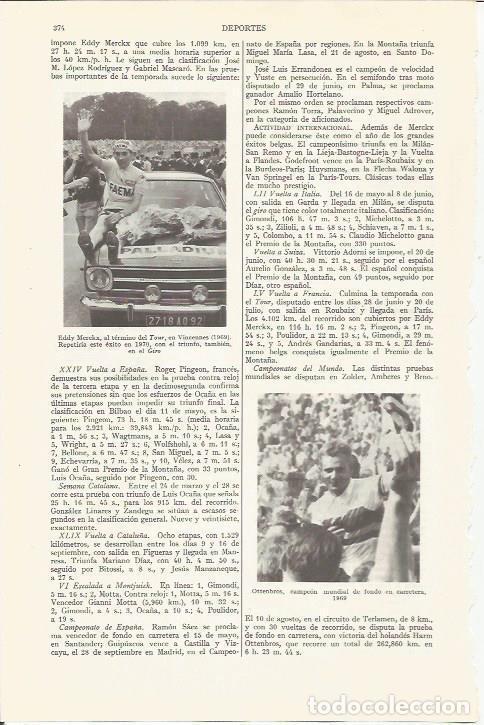 Otros art&iacute;culos de coleccionismo en papel: LAMINA ESPASA 36521: El ciclista Eddy Merckx - Varios