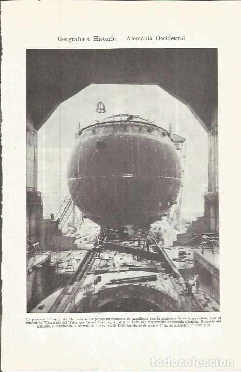 Otros art&iacute;culos de coleccionismo en papel: LAMINA ESPASA 36734: Central nuclear de Wurgassen, Alemania - Varios
