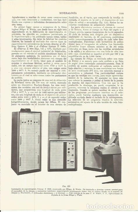 Otros art&iacute;culos de coleccionismo en papel: LAMINA ESPASA 36631: Espectometro Polyvac E-1000 - Varios