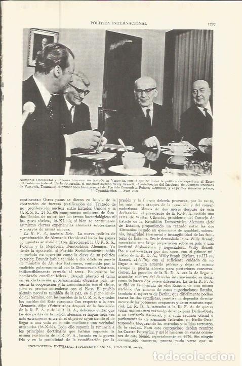 Otros art&iacute;culos de coleccionismo en papel: LAMINA ESPASA 36652: Alemania Occidental y Polonia firmando el Tratado de Varsovia - Varios