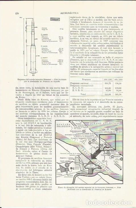 Otros art&iacute;culos de coleccionismo en papel: LAMINA ESPASA 36713: Plano del centro espacial de la Guayana Francesa - Varios