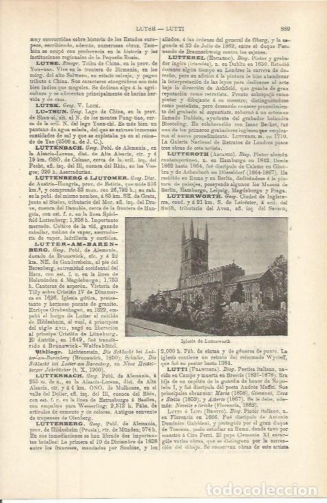 Otros art&iacute;culos de coleccionismo en papel: LAMINA ESPASA 36328: Iglesia de Lutterworth, Inglaterra - Varios
