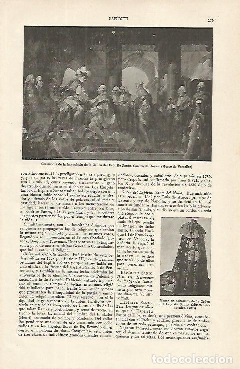 Otros art&iacute;culos de coleccionismo en papel: LAMINA ESPASA 16265: Imposicion de la Orden del Espiritu Santo por Doyen - Varios