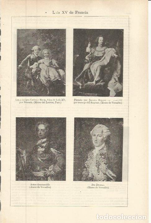 Otros art&iacute;culos de coleccionismo en papel: LAMINA ESPASA 36279: Retratos de Luis XV de Francia y familia - Varios