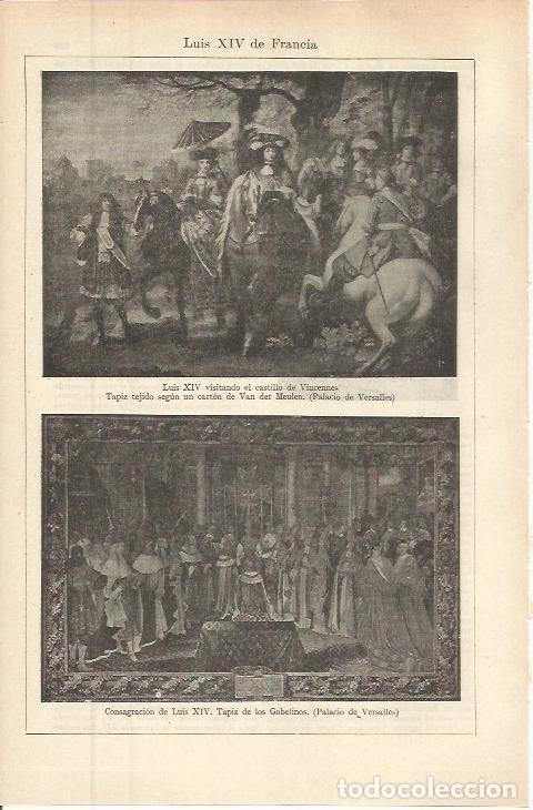 Otros art&iacute;culos de coleccionismo en papel: LAMINA ESPASA 36274: Tapices de Luis XIV de Francia - Varios