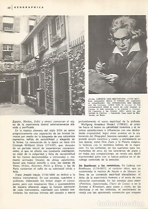 Outros artigos de papel: LAMINA 11015: Retrato de Beethoven y su casa natal en Bonn - Varios