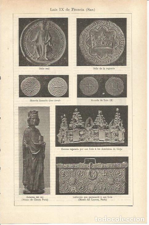 Otros art&iacute;culos de coleccionismo en papel: LAMINA ESPASA 36259: Sellos de San Luis IX de Francia - Varios