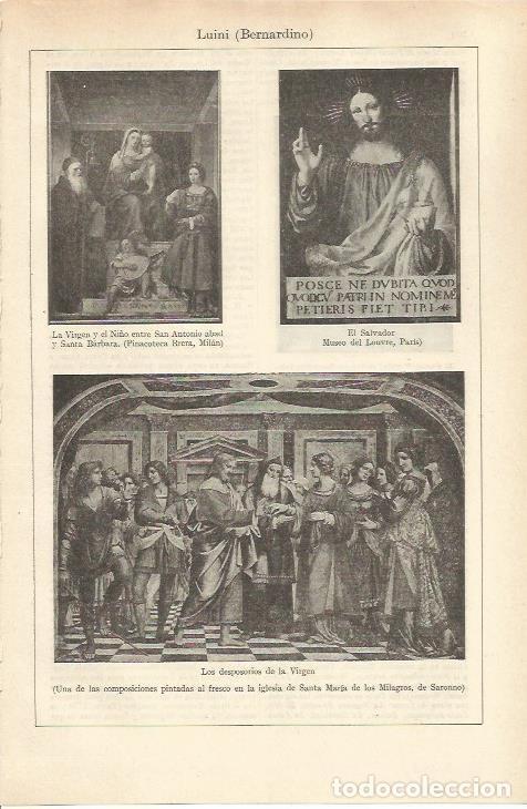 Otros art&iacute;culos de coleccionismo en papel: LAMINA ESPASA 36254: Frescos de Luini en la iglesia de Santa Maria de los Milagros de Sanonno - Vari
