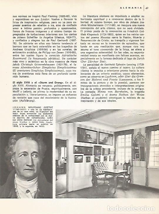 Otros art&iacute;culos de coleccionismo en papel: LAMINA 11020: Retrato de Goethe y habitacion de su casa natal en Franckfort del Main - Varios