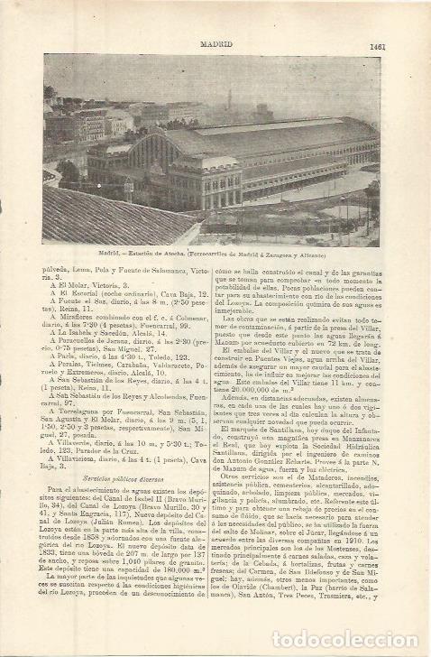 Otros art&iacute;culos de coleccionismo en papel: LAMINA ESPASA 36468: Estacion de Atocha, Madrid - Varios