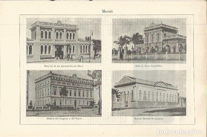 Otros art&iacute;culos de coleccionismo en papel: LAMINA ESPASA 36392: Vistas de Maceio, Brasil - Varios
