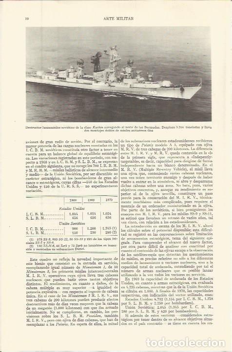 Otros art&iacute;culos de coleccionismo en papel: LAMINA ESPASA 36476: Destructor lanzamisiles sovietico - Varios