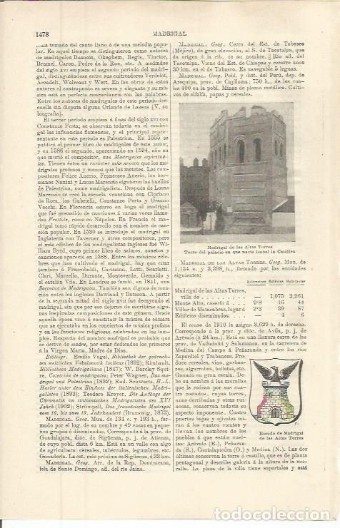 Otros art&iacute;culos de coleccionismo en papel: LAMINA ESPASA 36471: Madrigal de las Altas Torres, Avila - Varios
