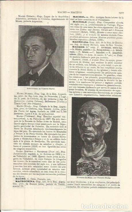 Sammelleidenschaft Andere Papierartikel: LAMINA ESPASA 36405: Autorretrato de Victorio Macho - Varios