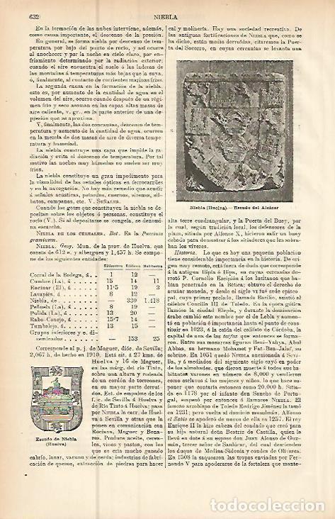 Otros art&iacute;culos de coleccionismo en papel: LAMINA ESPASA 9460: Escudo del Alcazar de Niebla Huelva - Varios