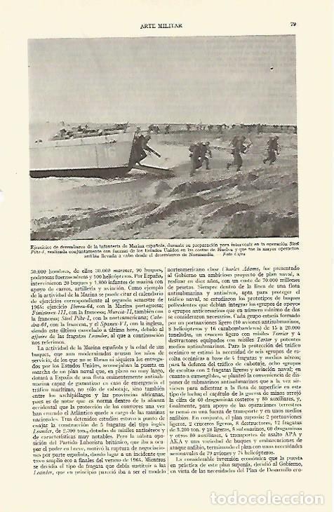 Otros art&iacute;culos de coleccionismo en papel: LAMINA ESPASA 20779: Desembarco de la infanteria de Marina de Espa&ntilde;a en Huelva - Varios