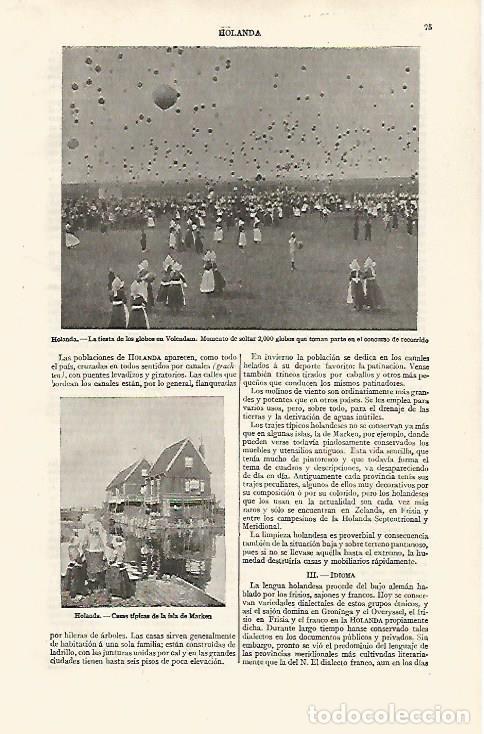 Otros art&iacute;culos de coleccionismo en papel: LAMINA ESPASA 30202: Fiesta de globos en Volendam Holanda - Varios