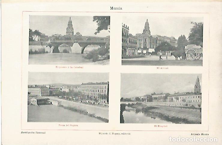 Otros art&iacute;culos de coleccionismo en papel: LAMINA ESPASA 11545: Murcia - Varios