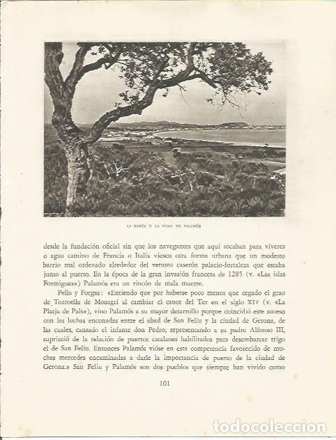 Otros art&iacute;culos de coleccionismo en papel: LAMINA 25126: Bahia y villa de Palamos - Josep Pla