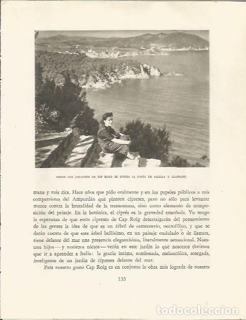 Otros art&iacute;culos de coleccionismo en papel: LAMINA 25141: Jardines de Cap Roig en Palafrugell - Josep Pla