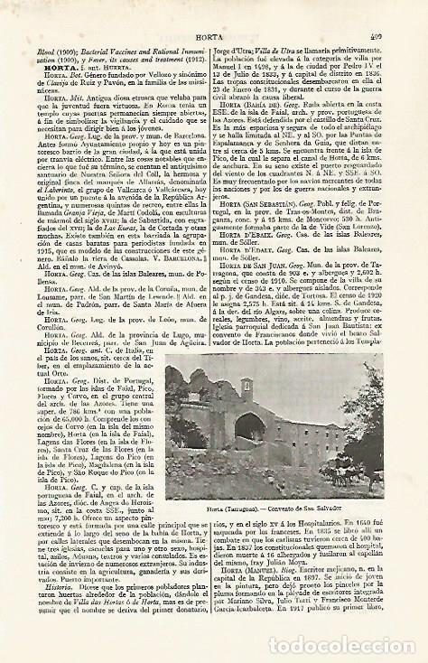 Otros art&iacute;culos de coleccionismo en papel: LAMINA ESPASA 30239: Convento de San Salvador en Horta Tarragona - Varios