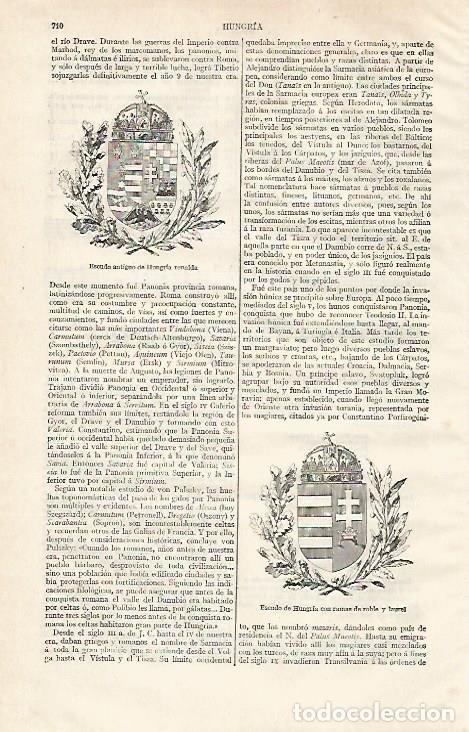 Otros art&iacute;culos de coleccionismo en papel: LAMINA ESPASA 30295: Escudos de Hungria - Varios