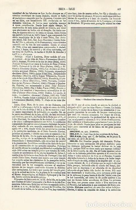Otros art&iacute;culos de coleccionismo en papel: LAMINA ESPASA 30305: Obelisco a los corsarios de Ibiza - Varios