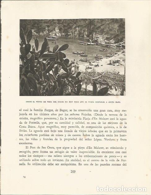 Sammelleidenschaft Andere Papierartikel: LAMINA 25175: Vista de Aiguablava - Josep Pla