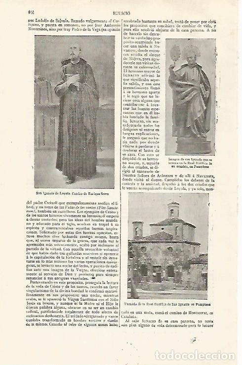 Otros art&iacute;culos de coleccionismo en papel: LAMINA ESPASA 30317: San Ignacio de Loyola por Serra - Varios
